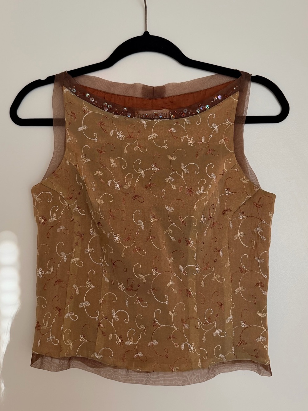 Vintage embroidered tank top